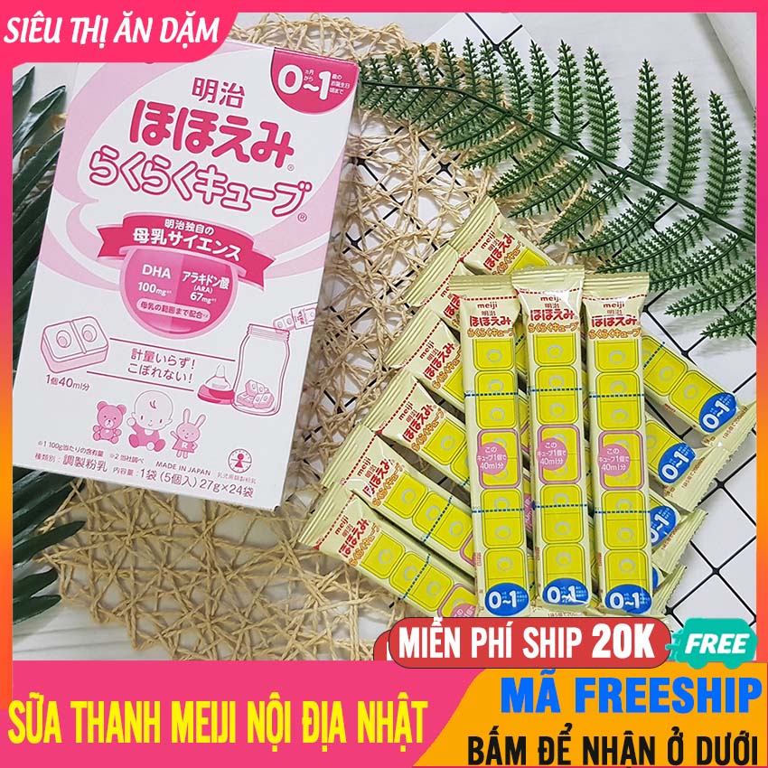 Sữa meiji thanh số 0 hàng nội địa nhật giàu dinh dưỡng, thơm ngon cho bé từ 0-1 tuổi - sữa meiji, sữa tươi thanh trùng, sữa non cho bé, sua meij thanh- sua meiji thanh nội địa - 4902705119123x24