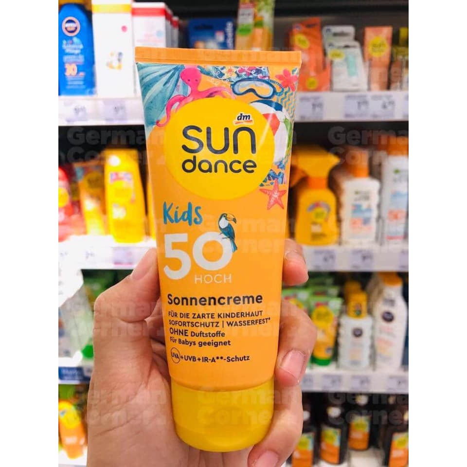 Kem chống nắng cho trẻ em spf50 sundance đức tuýp 100ml - german corner hàng đức nội địa