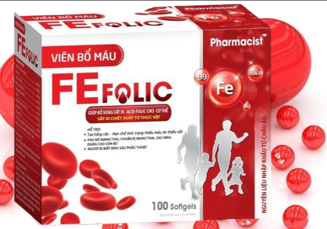 Viên bổ máu FEFOLIC - Giúp bổ sung sắt và acid folic cho cơ thể
