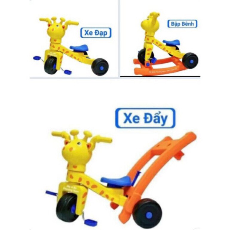 Xe đa năng Grow 3 trong 1(Xe đẩy-xe đạp-bập bênh