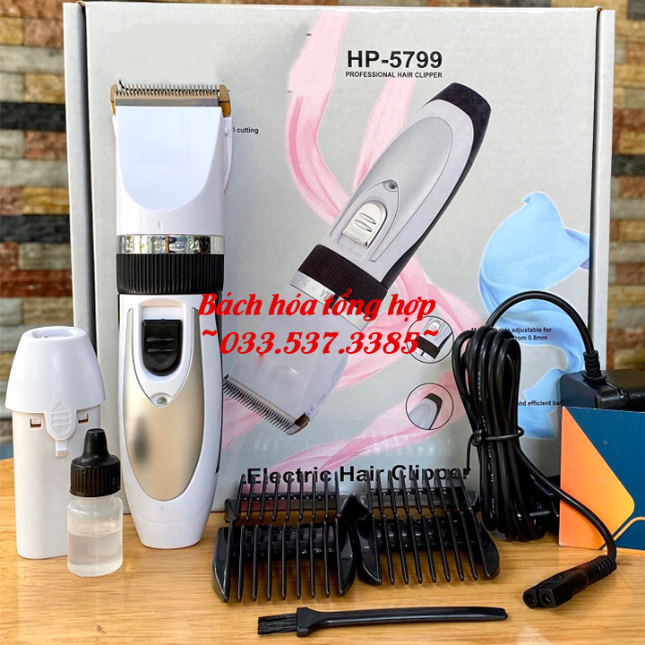 Tông đơ, máy cắt tóc, tông đơ cắt tóc HP 5799 tặng kèm sạc dự phòng vô cùng tiện lợi.