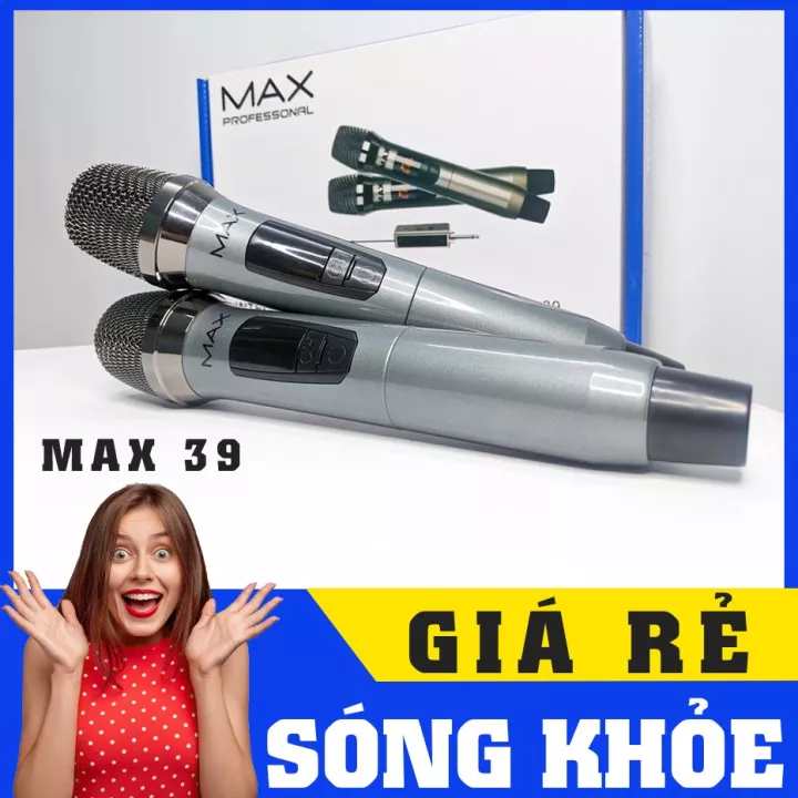 micro không dây, mic karaoke, micro karaoke, micro khong day - Micro MAX-39 không dây Giá Rẻ, Chất Lượng Âm Thanh Sống Động , Dùng Cho Amly - Loa Kéo…Vv, Hát Cực Nhạy, Chống Hú Rít Tốt‎, Hát Nhẹ Và Êm, Chất Lượng Âm Thanh Sống Động.