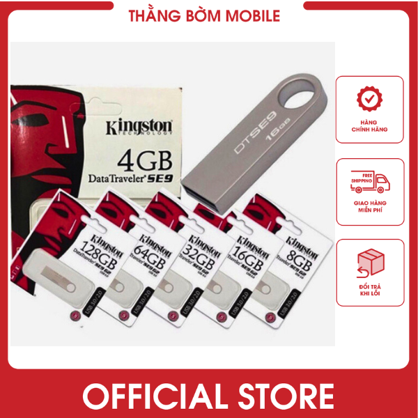 USB KINGSTON SE9 CO DUNG LƯỢNG 2/4/8/16/32/64/128G, TỐC ĐỘ 2.0, vỏ nhôm, chống sốc, chống nước ,bảo hành 1 năm