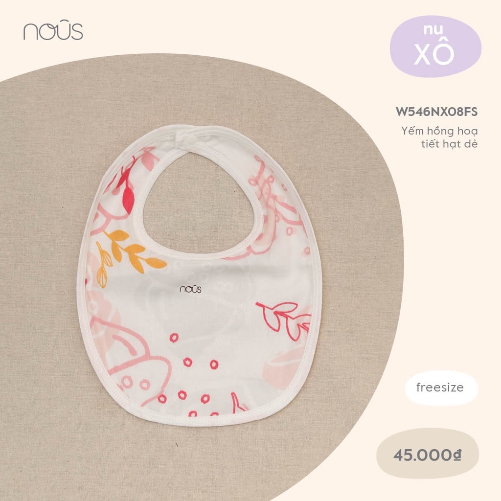 Phụ Kiện Yếm Nous Chất Liệu Nu Xô Mềm Từ 0-6 Tháng