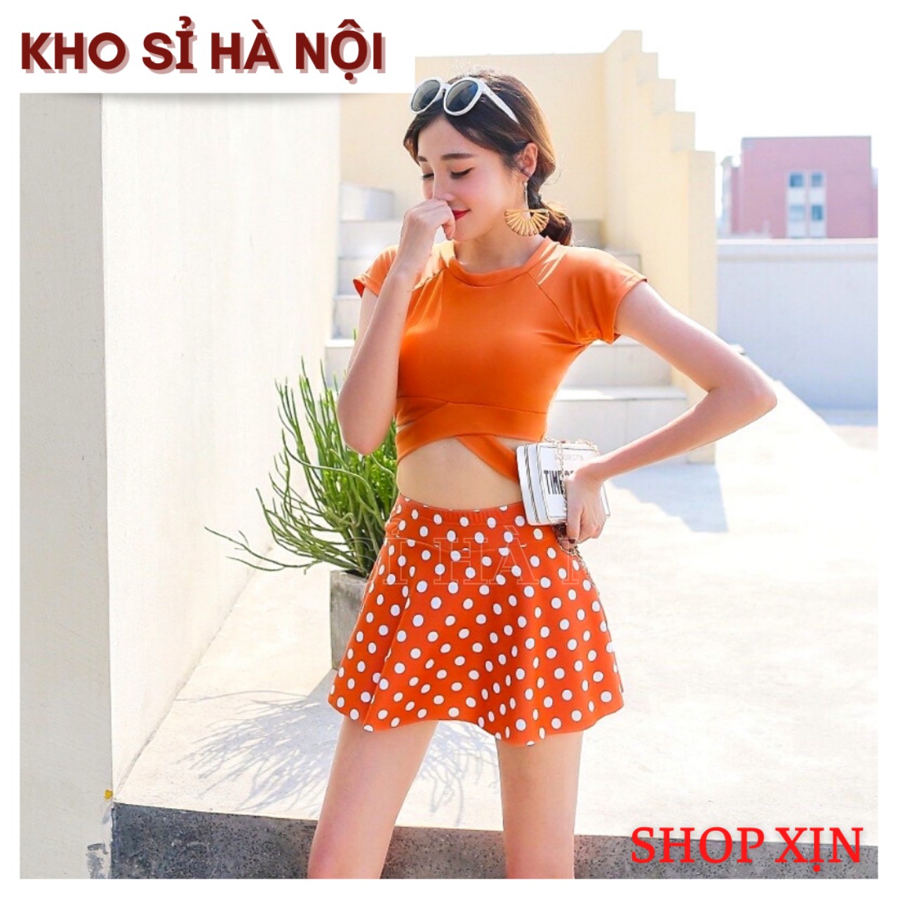 Bộ đồ bơi 2 mảnh chấm bi phong cách hàn quốc quyến rũ, Đồ bơi bigsize, đồ bơi 1 mảnh , bikini, bộ tắm biển liền thân, đồ bơi nữ sexy, đồ bơi cho người mập, đồ bơi 2 mảnh, đồ bơi nữ trung niên