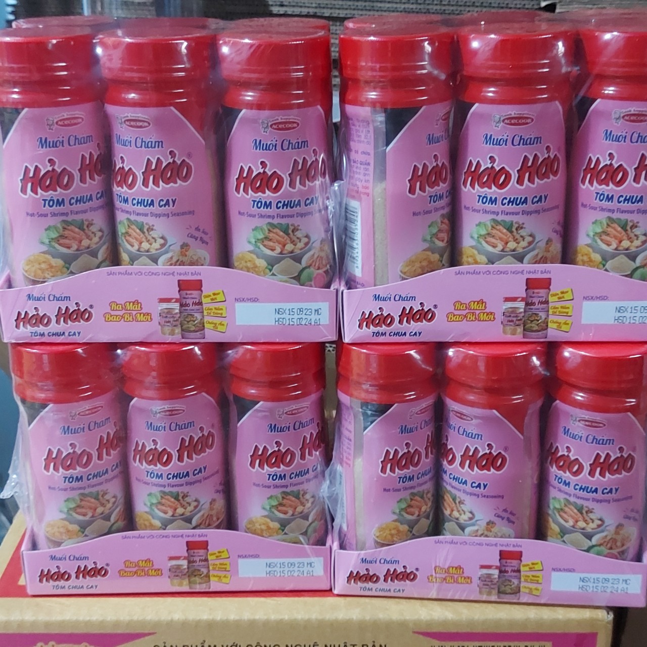 1 Lốc 6 hũ và combo 5 hủ muối chấm hảo hảo ( hũ 120 gr) sử dụng công nghệ nhật bản sản xuất bởi acecook