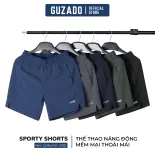 Quần đùi thể thao GUZADO quần short tập gym, chạy bộ, chất gió siêu co giãn, thấm hút tốt, mềm mịn, vận động thoải mái GSR11