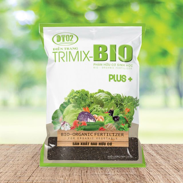 Phân hữu cơ dùng cho rau trimix-bio