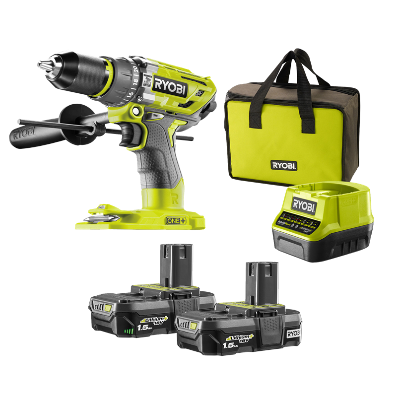 Thân máy khoan búa không chồi than ryobi 18v r18pd7-c15s