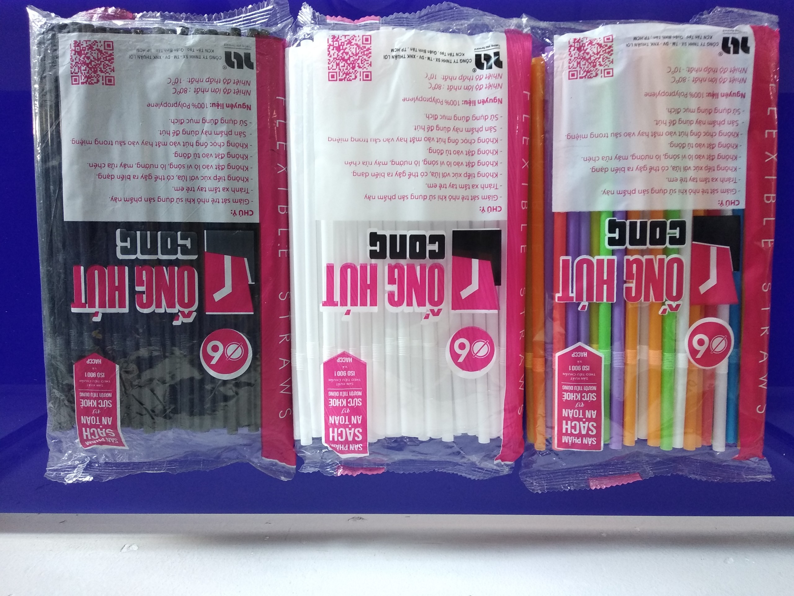 SET 5 GÓI ỐNG HÚT CONG  PHI 6 ( THUẬN LỢI)