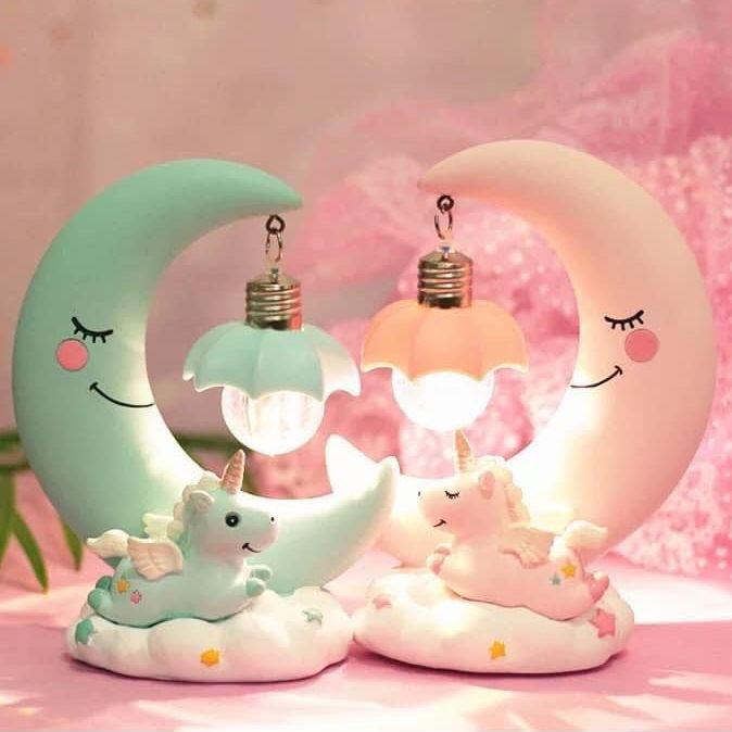 Đèn ngủ mặt trăng, trang trí phòng ngủ siêu dễ thương dln04