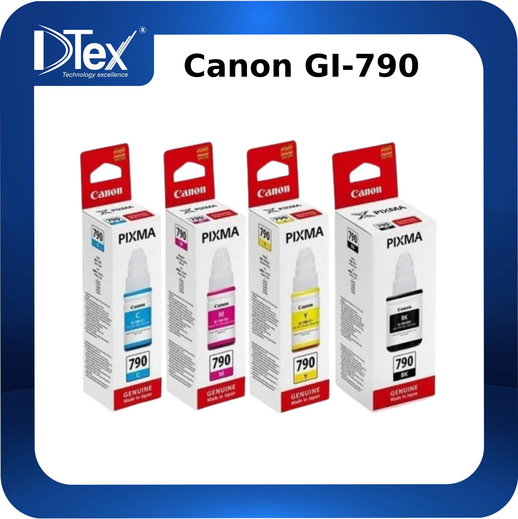 Combo mực in canon gi-790 ink bottle - hàng chính hãng