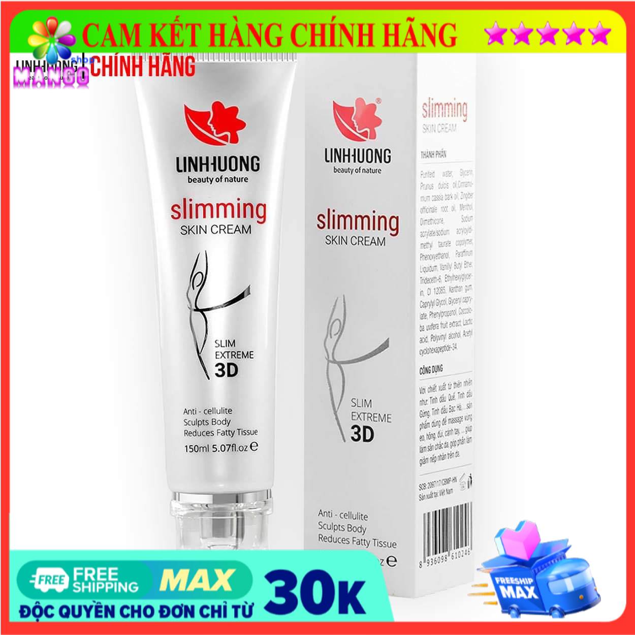 Kem tan mỡ Linh Hương - Giảm mỡ bụng, mông, đùi, bắp tay