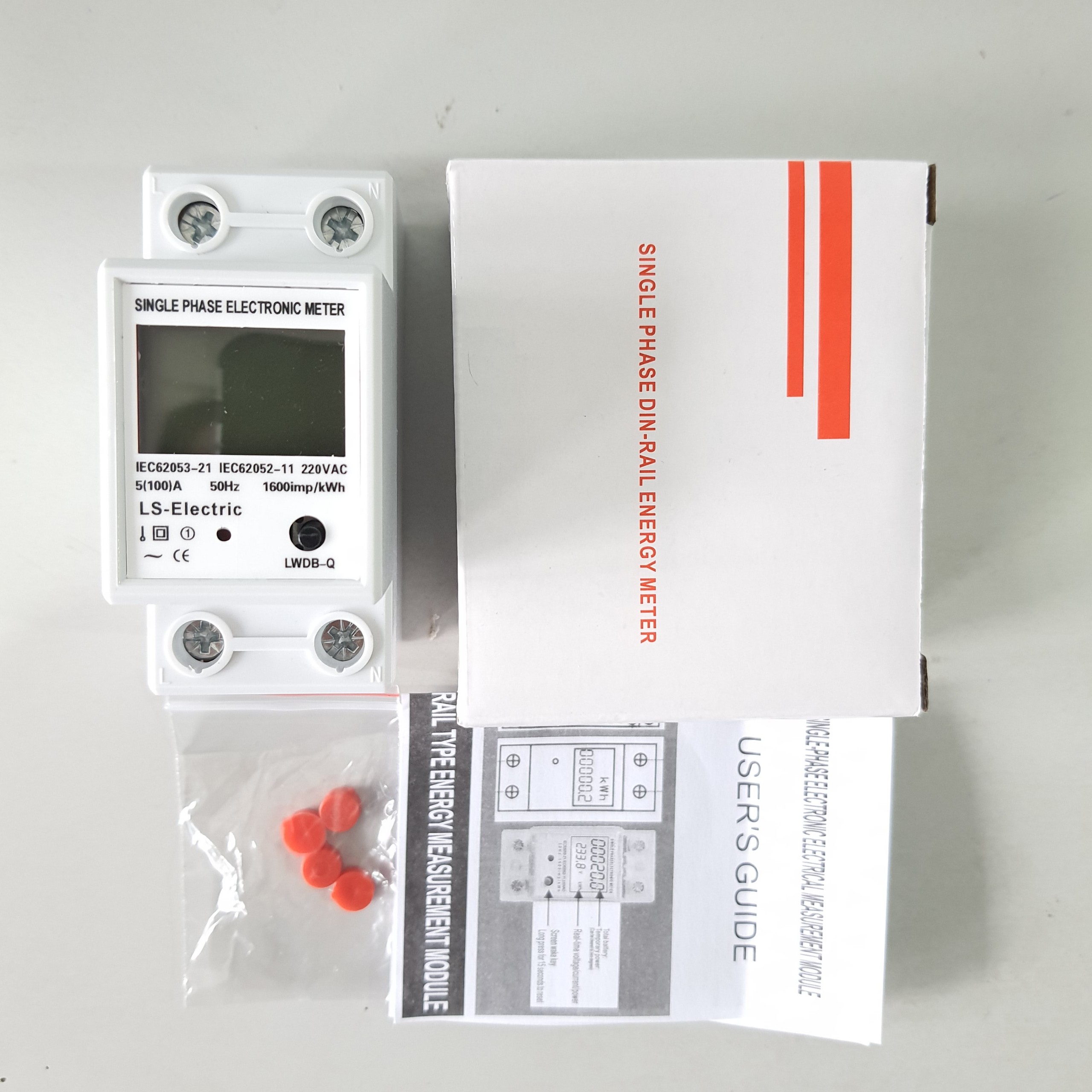 Công tơ điện tử 100A LS-Electric hiển thị 4 thông số có đèn nền và nút Reset độ chính xác cao sử dụng cho phòng trọ hộ gia đình... cong to dien tu 1 pha dong ho dien thiet bị do cong suat
