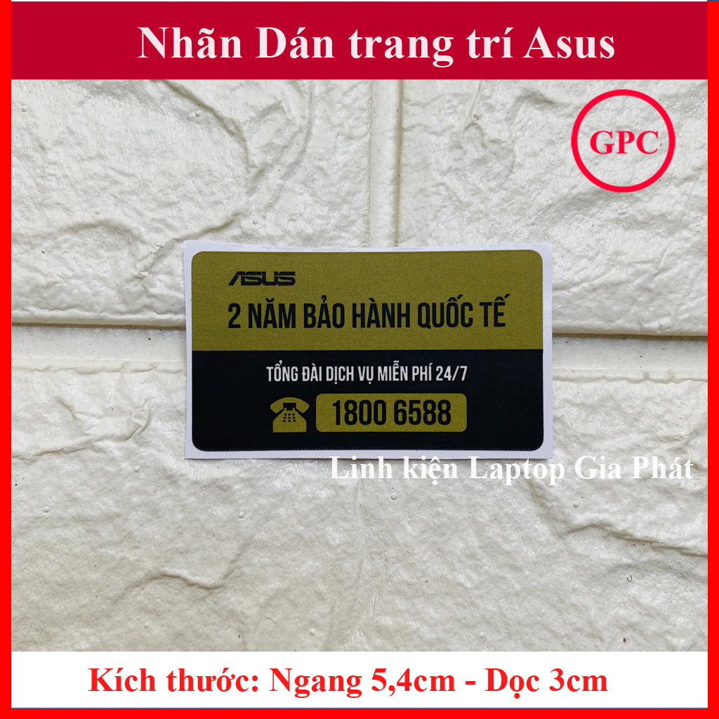 Nhãn Dán trang trí Asus nhỏ 5.4x3cm