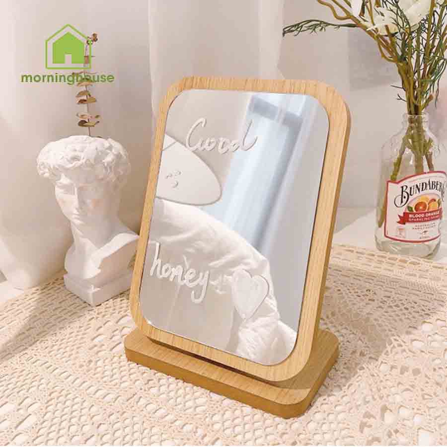 Gương soi mini - tặng kèm bút trắng- gương trang điểm để bàn