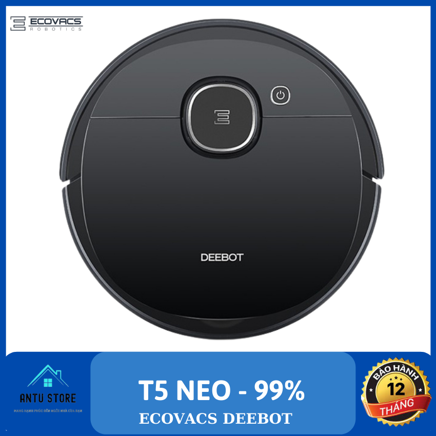 Robot hút bụi lau nhà ecovacs deebot t5 neo dx55 hàng trưng bày hút cực sạch, chạy êm, lưu 3 sơ đồ cực thông minh - bảo hành uy tín tại antu stores