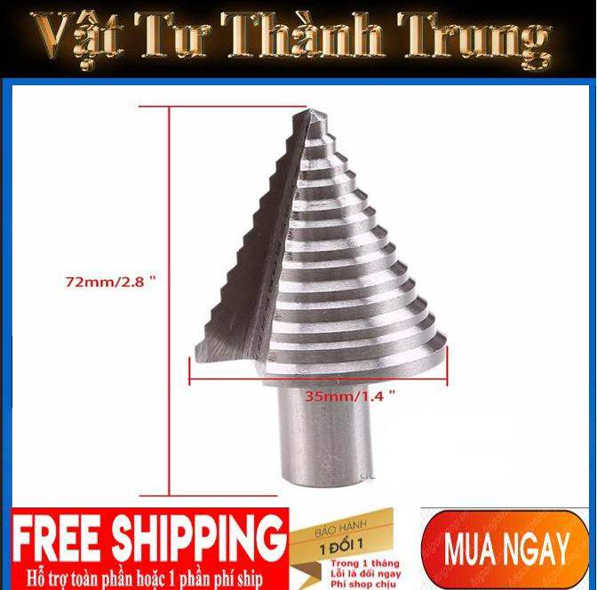 Mũi khoan bước,tháp,tầng HSS 5-35mm khoan sắt,thép,nhôm...