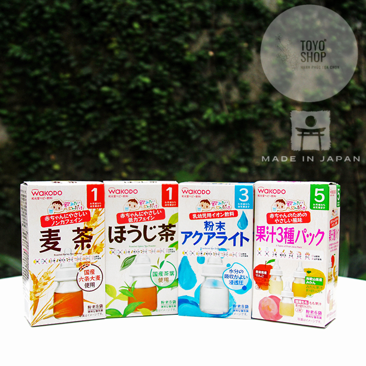 Trà Wakodo Đủ Vị Lúa Mạch Điện Giải Trà Xanh Trái Cây Cho Bé, Cung Cấp Vitamin, Hỗ Trợ Miễn Dịch [DATE T10/2023]
