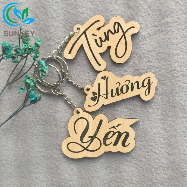 Móc khóa khắc tên - miễn phí khắc tên theo yêu cầu của khách hàng