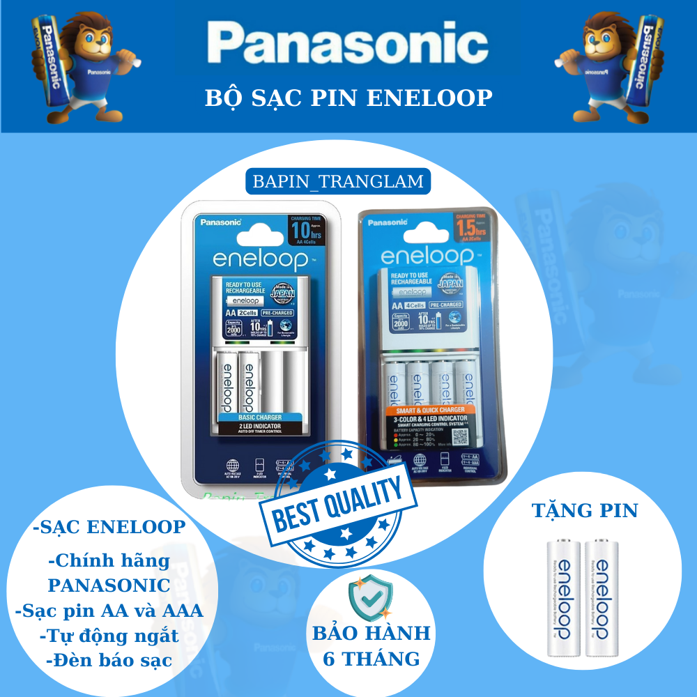 Bộ sạc pin Eneloop chính hãng panasonic