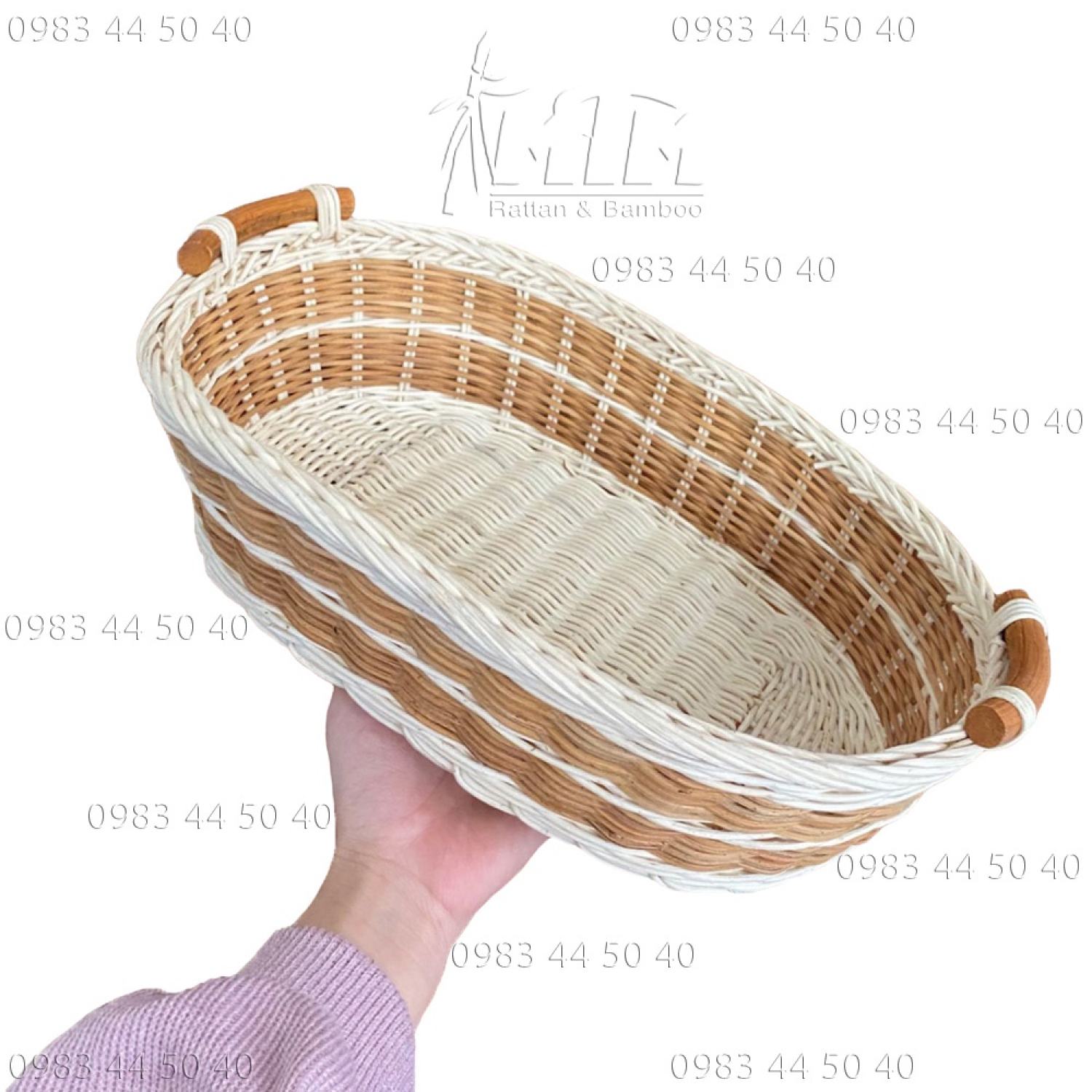 Khay mây oval l Khay đựng đồ dùng gia đình, sắp xếp nhà cửa.