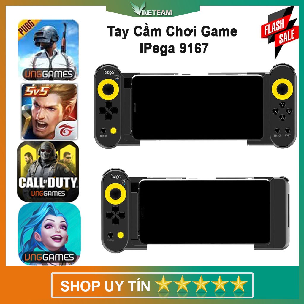Tay cầm chơi game không dây bluetooth 4.0 ipega PG-9167 cho IOS/Android/tablet/PC qua ứng dụng ShootingPlus V3 -dc3917