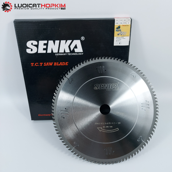 Lưỡi cưa nhôm ván MDF MFC HDF  254mm 100 răng hợp kim SENKA