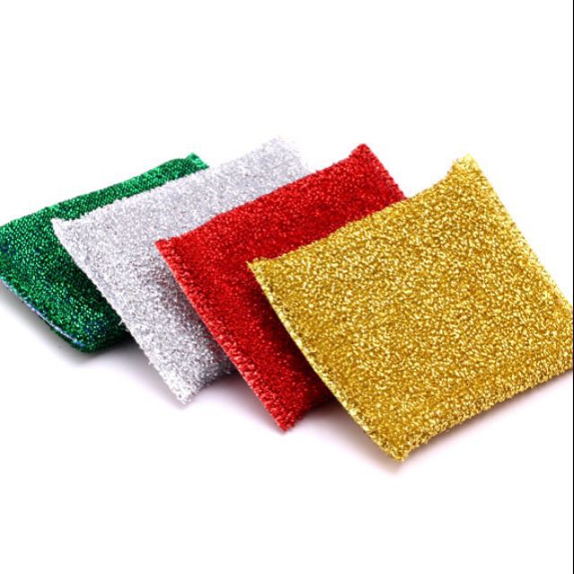 1 Miếng Cước Rửa Chén Kim Tuyến -Miếng cọ chén đĩa - chà nồi chảo kim tuyến nhiều màu giá rẻ