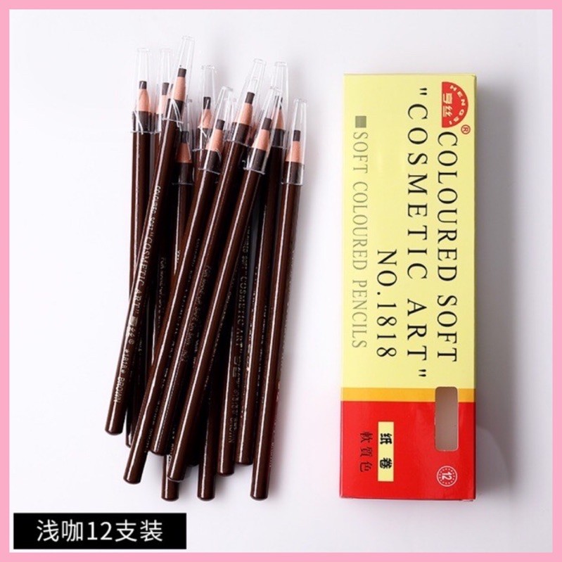 12C Chì Xé Kẻ Lông Mày Coloured Soft Comestic Ảt Chống Thấm Nước, Chì Kẻ Mày Không Trôi