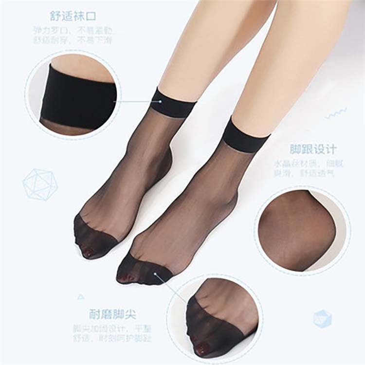 Tất da chân siêu dai siêu mỏng mềm mại, vớ da chân pha lê co giãn loại đẹp dùng 1 lần tất giấy nữ