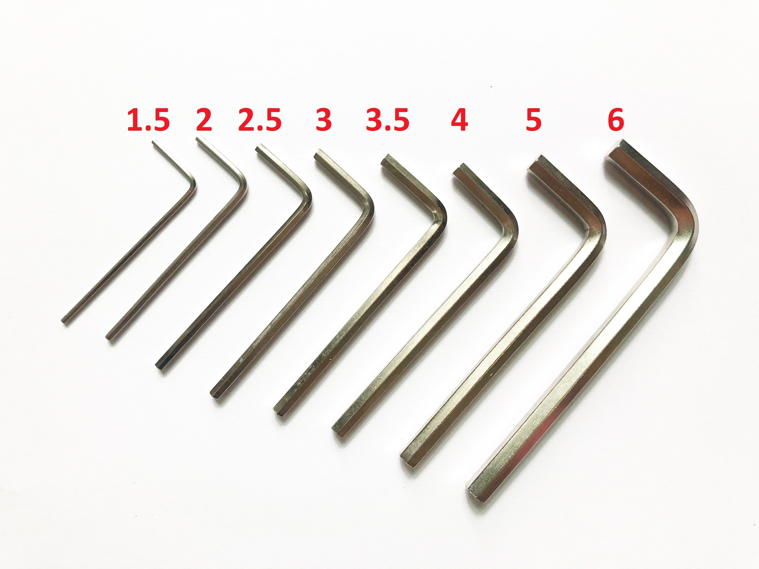 Khóa lục giác lục lăng chữ L 1.5 2 2.5 3 3.5 4 5 6mm