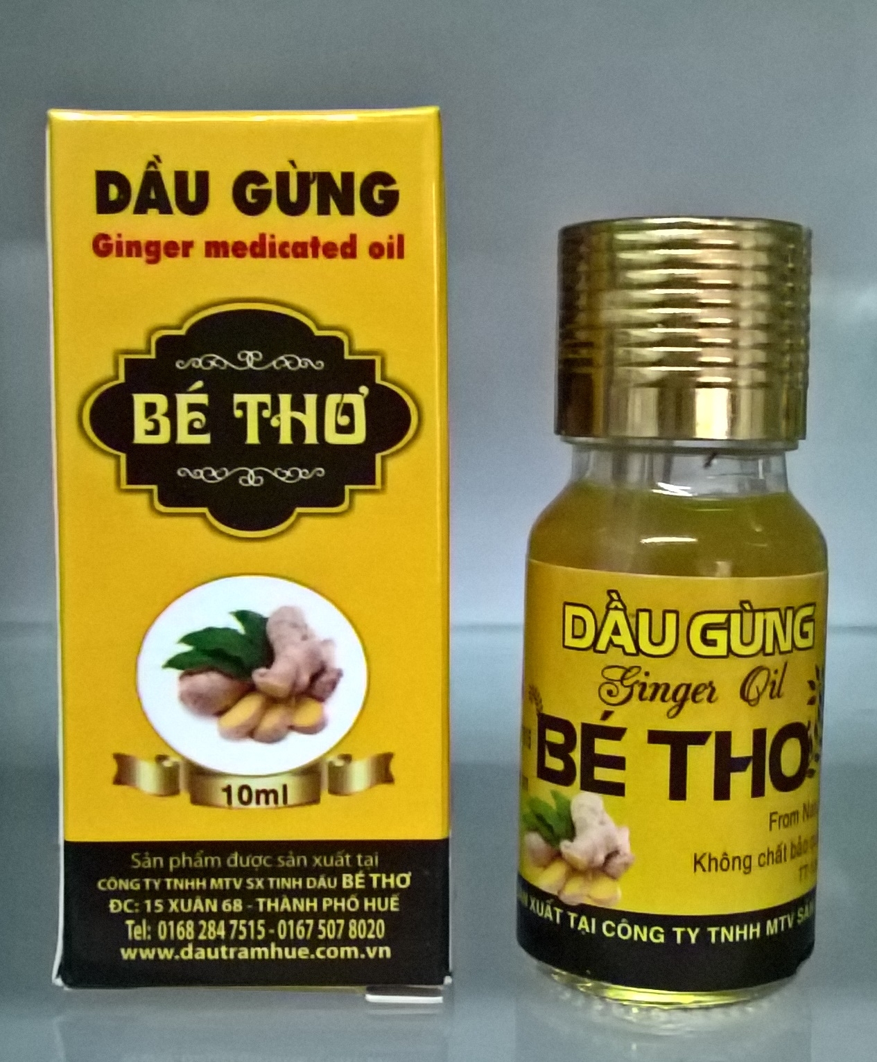 Tinh dầu gừng hiệu bé thơ chai 35ml - hiệu quả an toàn