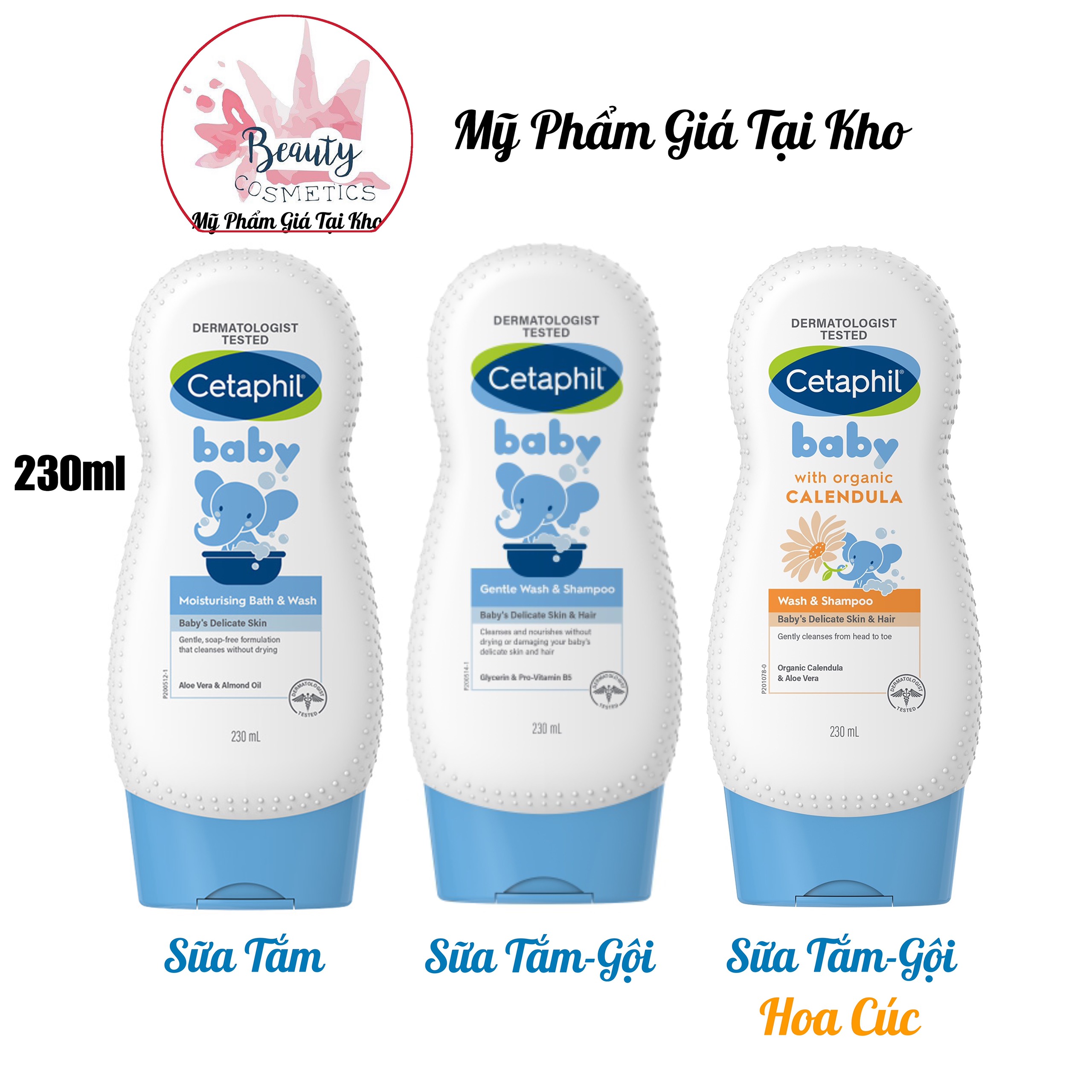 [HCM]Sữa tắm và Tắm Gội dưỡng ẩm CETAPHIL BABY MOISTURIZING BATH & WASH 230ml