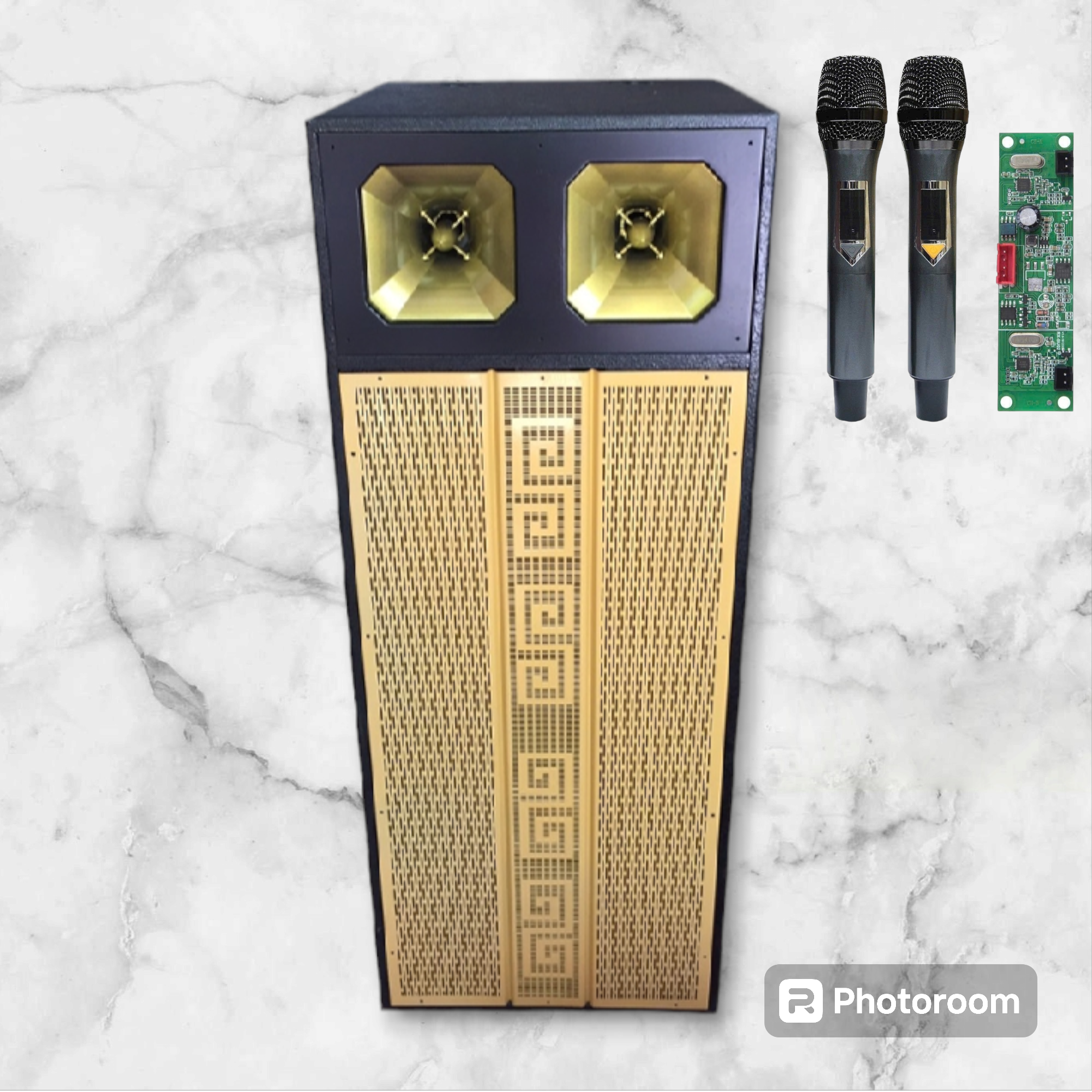 Loa Kéo Công Suất lớn 2 Bass 4 Tấc - 2 Mic Nhôm Cao Cấp