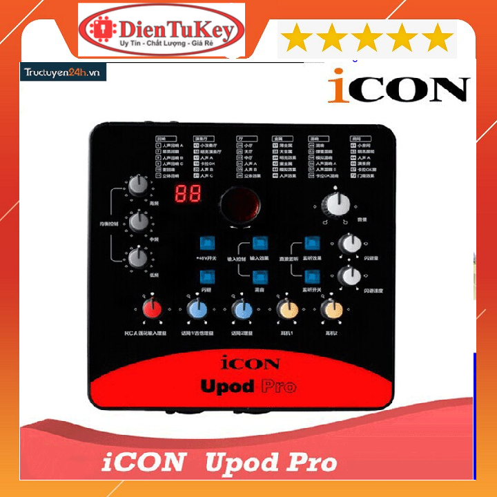Combo Sound Card Icon Upod Pro và Mic thu âmTakstar PC