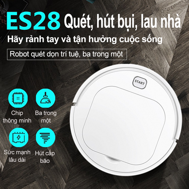 [HCM]【like-】ES28 Máy Hút Bụi Gia Đình Robot Hút Bụi Tự Động Hút Bụi Tại Nhà Máy Hút Bụi Thông Minh 3 in 1 - Công Nghệ Vượt Trội Đơn Giản Vượt Trội Hút Sạch Bụi Bẩn