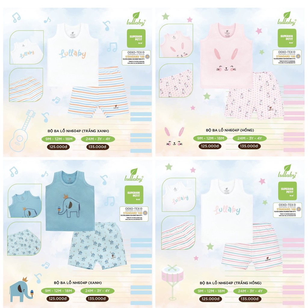 Bộ ba lỗ petit lullaby nh604p