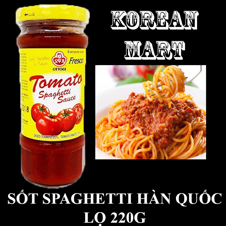 SỐT SPAGHETTI HÀN QUỐC NẤU MỲ Ý, PIZZA 220G