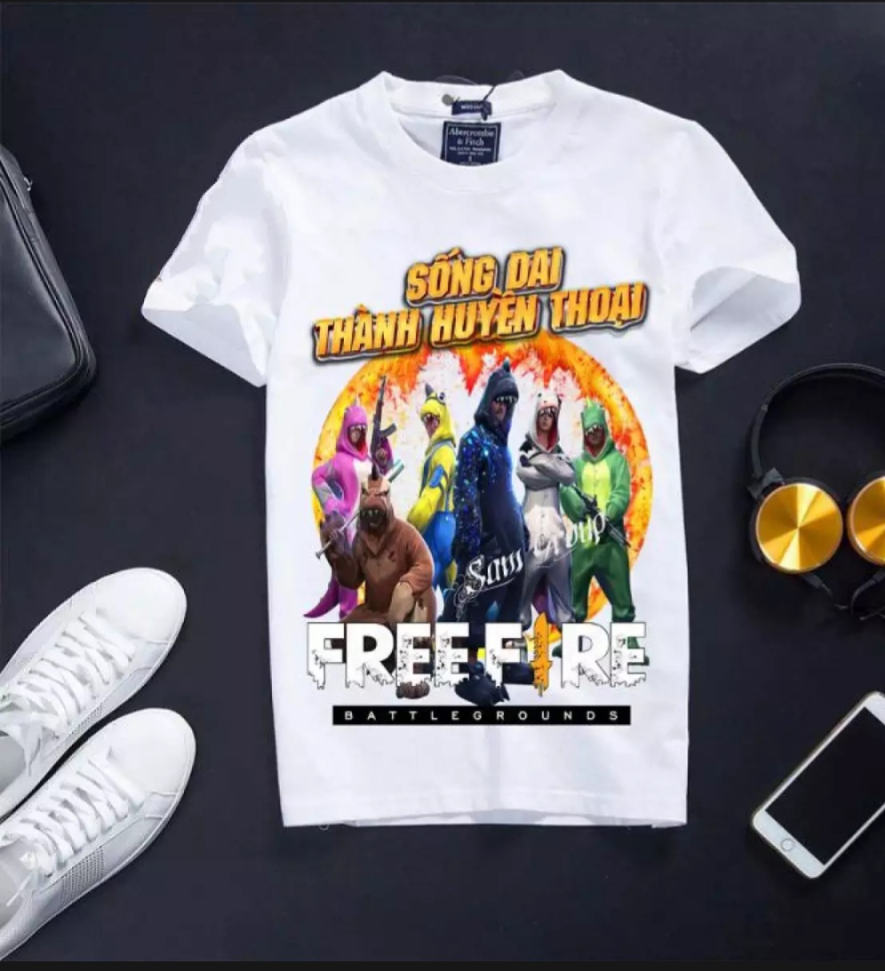 Áo thun free fire biệt đội khủng long