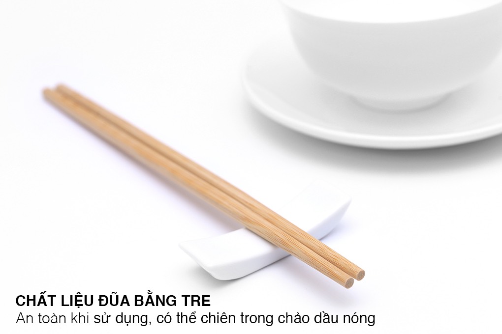 Bộ 3 đôi Đũa xào đồ ăn bằng tre dài 41cm kháng khuẩn an toàn khi sử dụng Đ03
