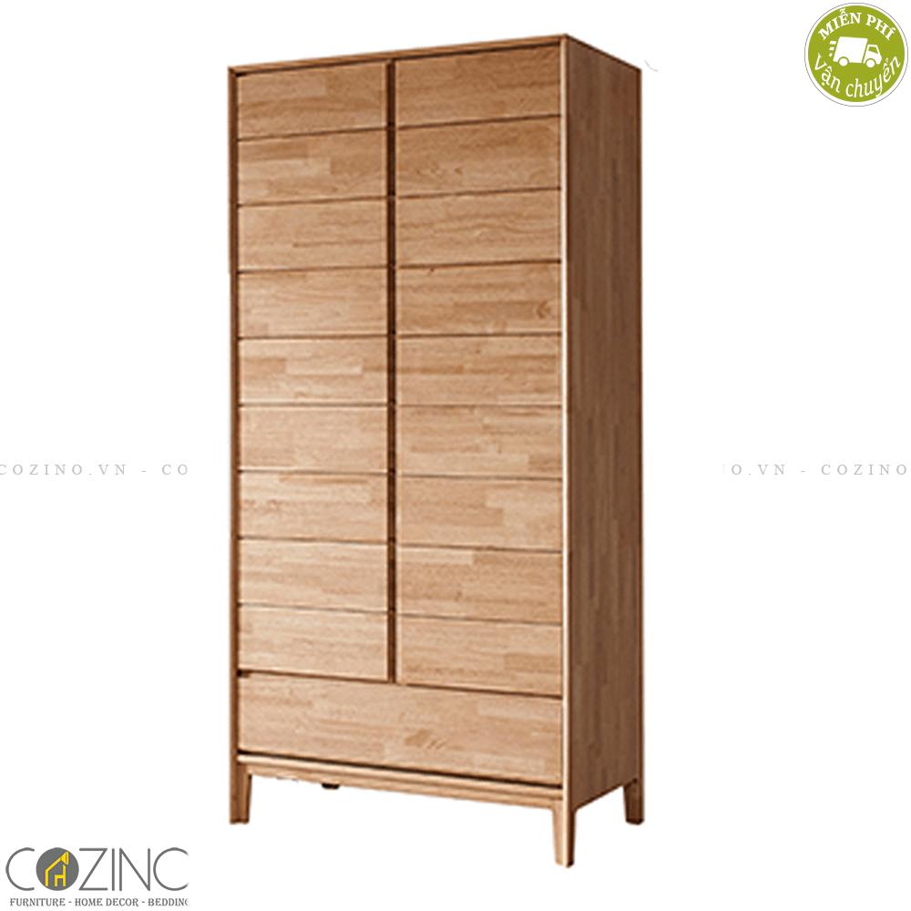 Tủ quần áo Poppy gỗ cao su 1M0