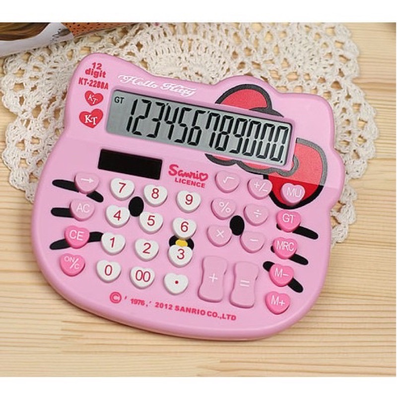 Máy tính phím trái tim siêu xinh Hello Kitty