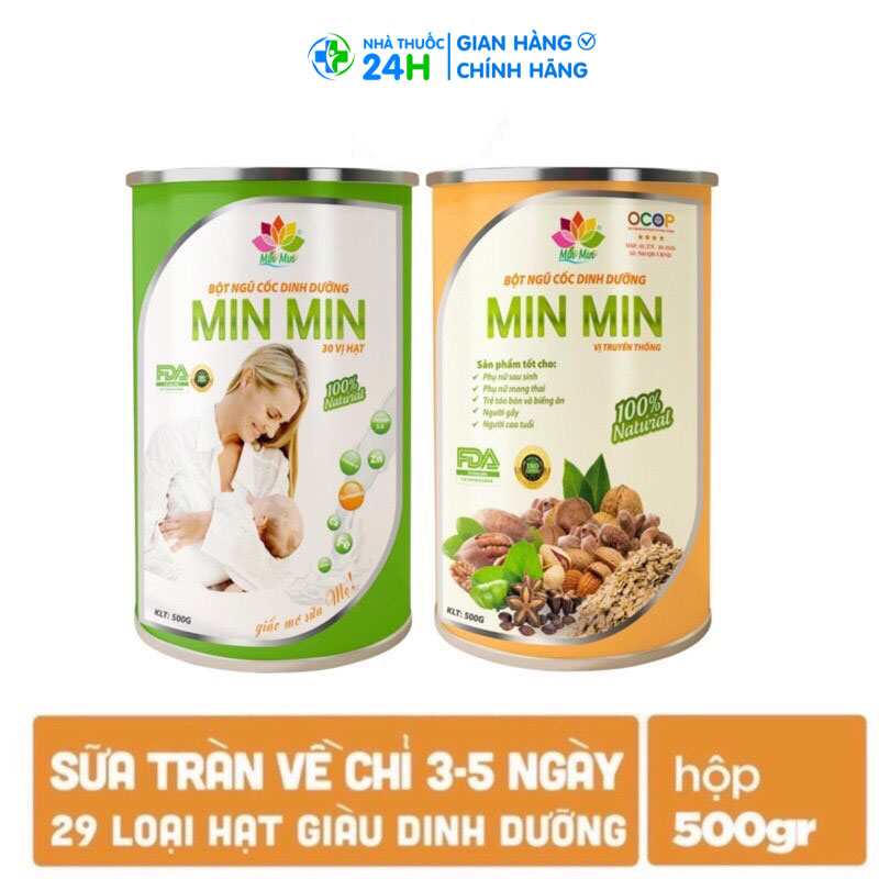 Ngũ cốc lợi sữa Min Min Premium - Ngũ cốc dinh dưỡng 29 hạt, 30 hạt, granola nguyên hạt Min Min - Ngũ cốc cho bà bầu Min Min