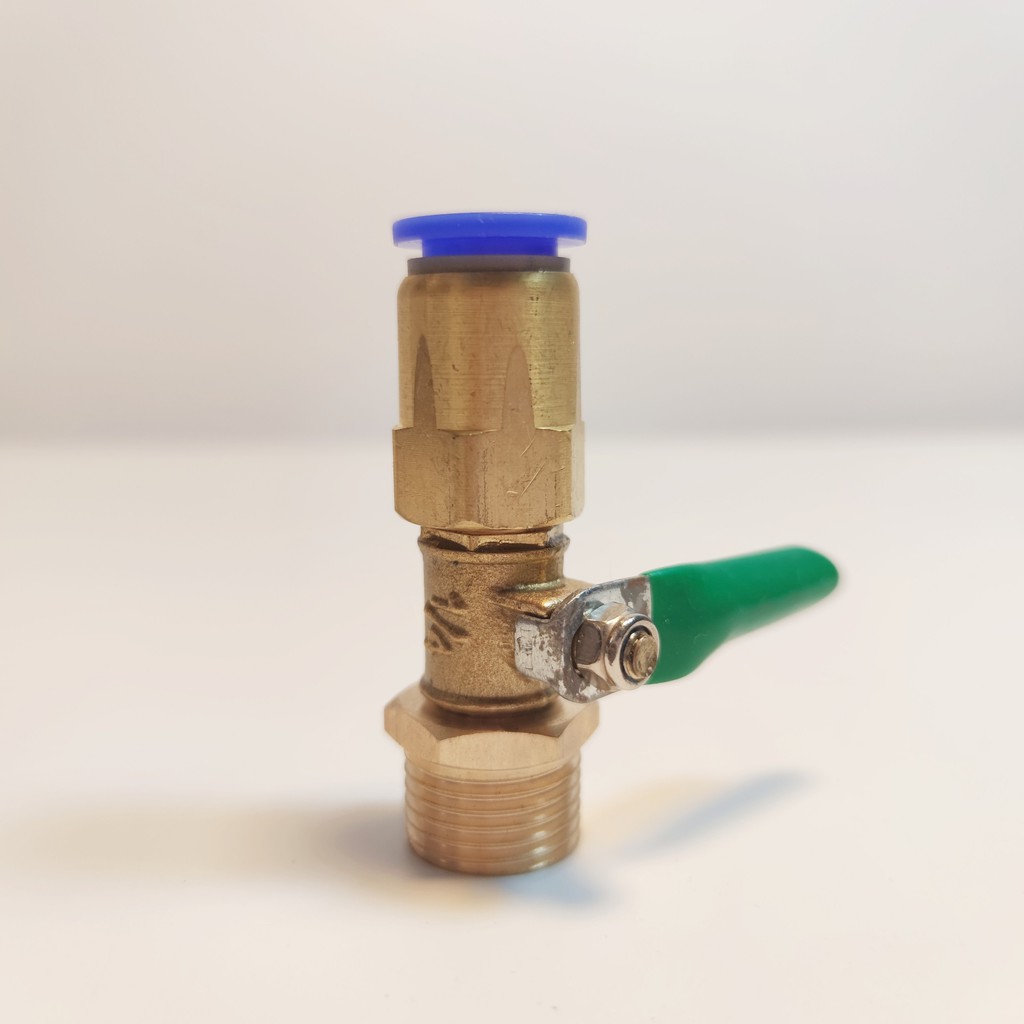 Van khóa hỗ trợ hệ thống phun sương bằng đồng 21 ra 12mm