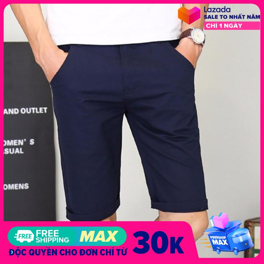 [HCM]Quần short kaki nam vải bền đẹp màu xanh đen và nâu đường chỉ chắc chắn thoải nhiều kích cỡ- Thời trang Evolpo