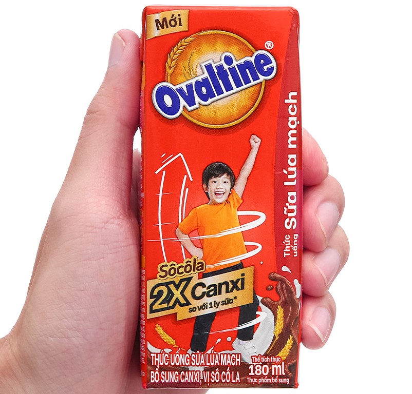 💚OVALTINE CHÍNH HÃNG -🥤THÙNG 48 HỘP 180ML (12 LỐC) THỨC UỐNG LÚA MẠCH 2xCANXI OVALTINE – VỊ SÔ-CÔ-LA