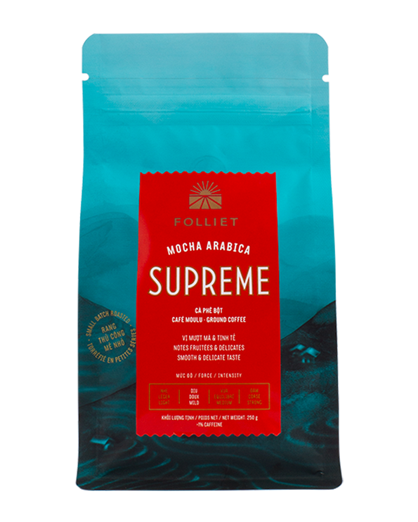 Gói Cà phê rang xay Supreme Folliet Ground Coffee 250gr