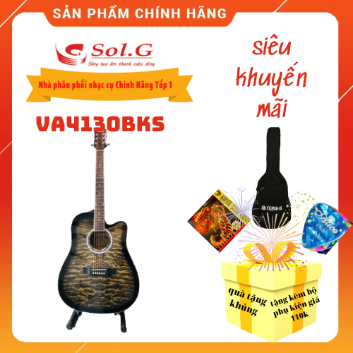 Đàn Guitar Acoustic Vines VA4130BKS Chính hãng thiết kế đẹp mắt, cao cấp