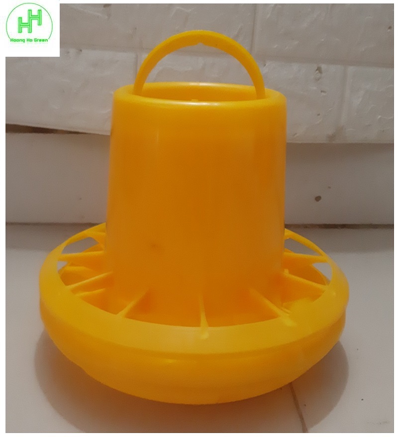 2 Máng ăn Cho Gia Cầm (Gà, Vịt, Ngan, Ngỗng, Chim...) Chia ô, Có Móc Treo, Kích Thước 20x20x17Cm, - Máng ăn cút liền vành (số 1) - SX bởi Cty CP cơ khí Nhựa Bình Thuận